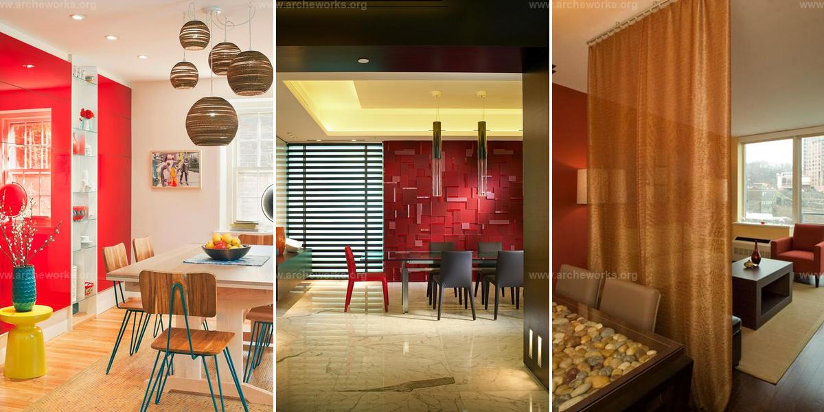 Top Red Accent Dining Walls