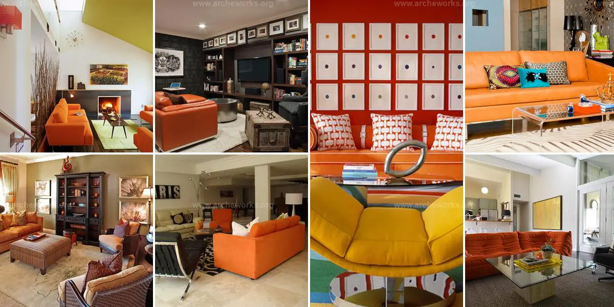 Top Orange Sofa Living Rooms