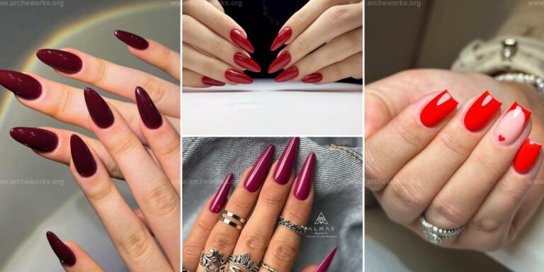 Best Minimalist Red Nails