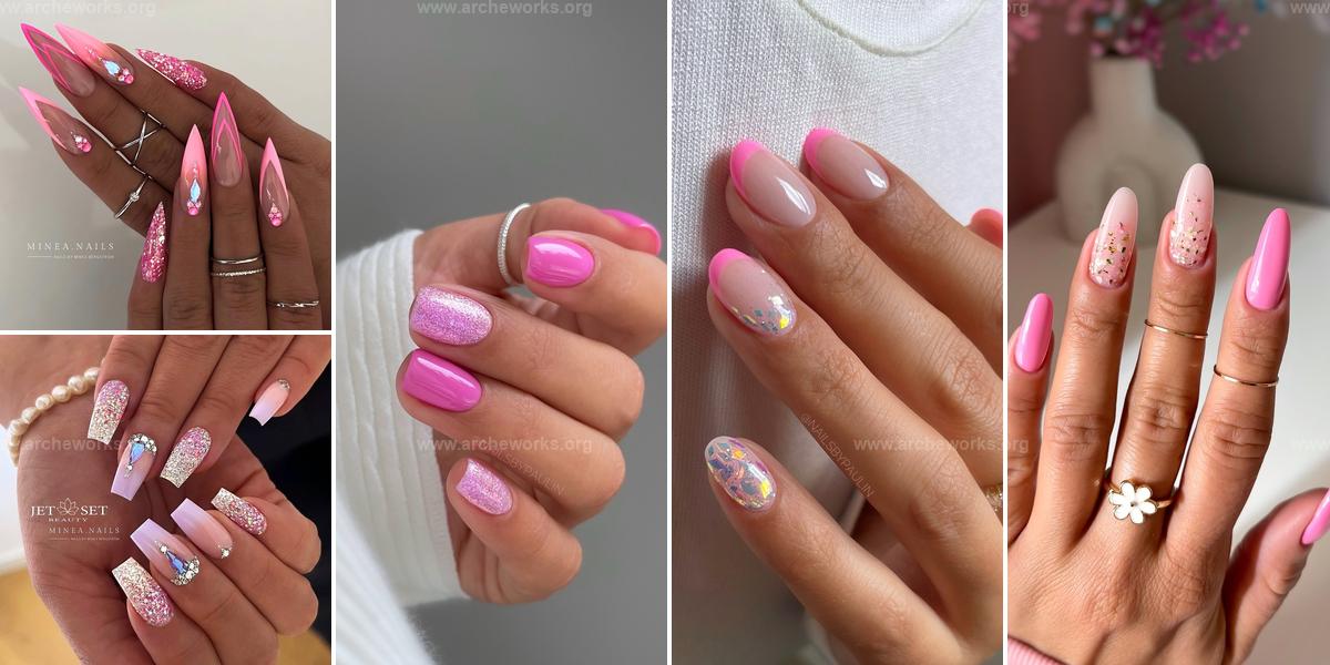 Best Pink Glitter Nail Ideas