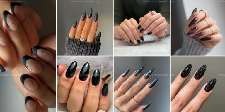 Best Black Almond Nail Ideas