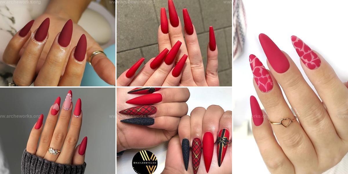 Top Matte Red Nail Ideas