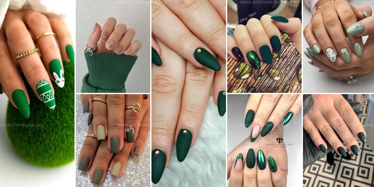 Best Matte Green Nail Ideas