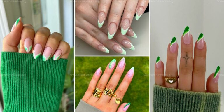 Top Green French Nail Ideas