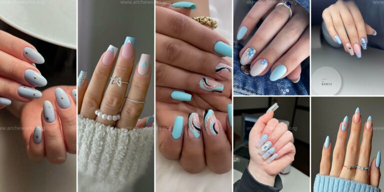 Top Baby Blue Nail Ideas