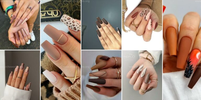 Top Matte Brown Nail Designs