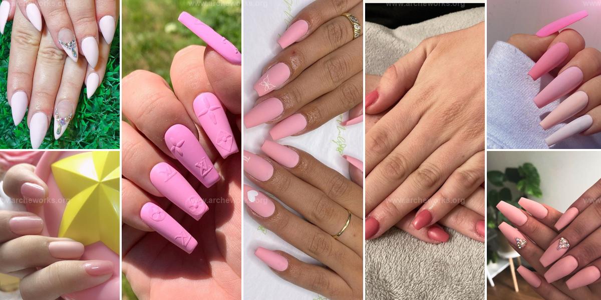 Top Matte Pink Nail Designs