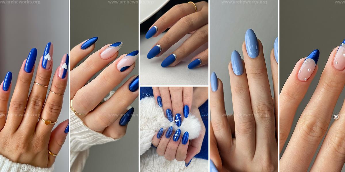 Top Almond Blue Nail Ideas