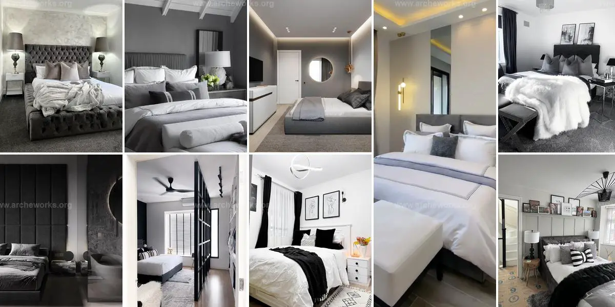 Top Black, Grey, and White Bedroom Ideas