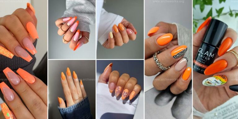 Top Orange Summer Nail Ideas