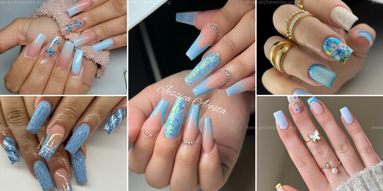 Best Light Blue Nails With Designs