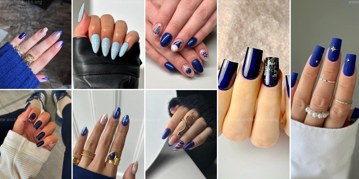 Best Blue Winter Nail Ideas