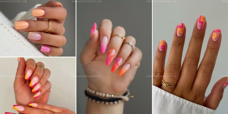 Best Pink & Orange Nail Designs