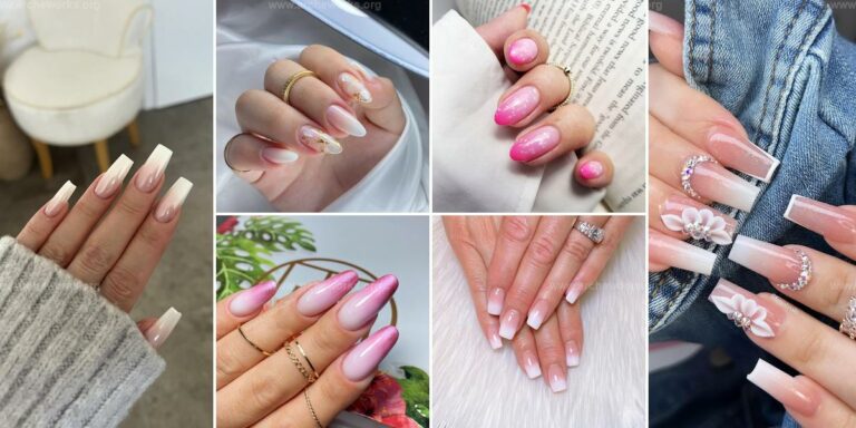 Best Pink to White Ombre Nail Ideas