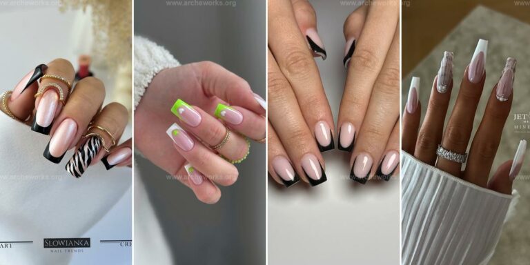 Top Deep French Square Nail Ideas