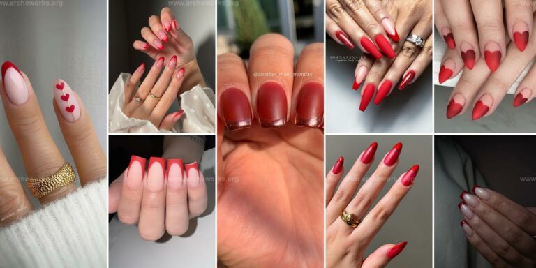 Top Matte Red French Nail Ideas