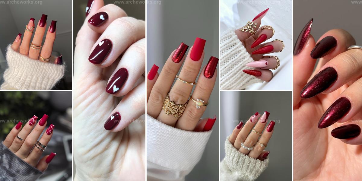 Top Dark Red Nail Ideas