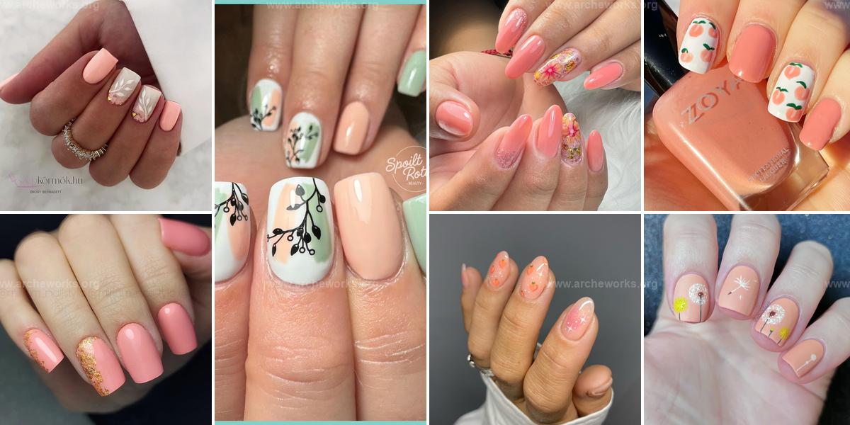 Best Peach Nails With Designs