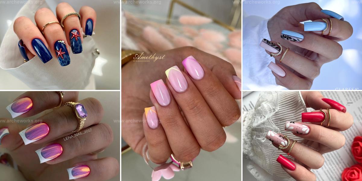 Top Glossy Square Nail Ideas