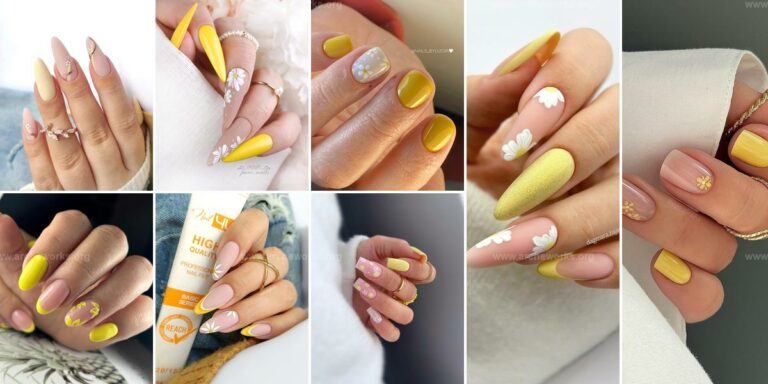 Best Yellow Nails With Flowers