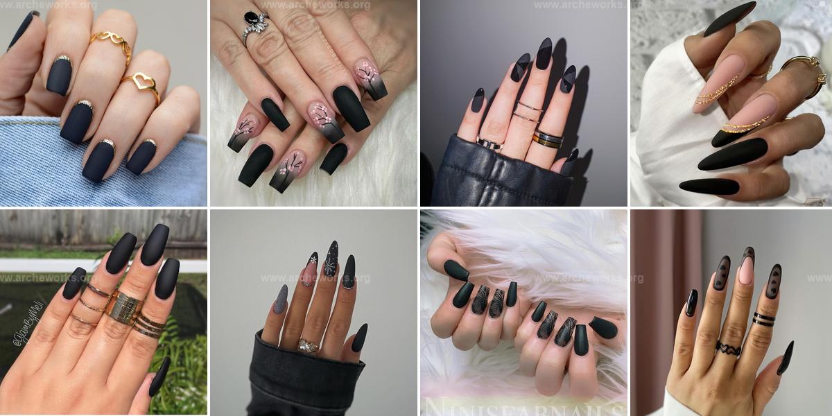 Best Black Matte Nail Ideas